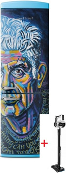 Lodówka wolnostojąca retro Vestfrost VR-FB373-2E1BU Art Collection Bourdain Anthony + odkurzacz VF-VM4001WB AQUA