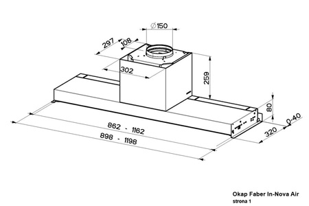 Okap podszafkowy Faber In-Nova Air X KL 90/2 305.0615.688