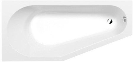 Wanna asymetryczna Polysan Tigra L 90111, 170x80x46cm, lewa, biały