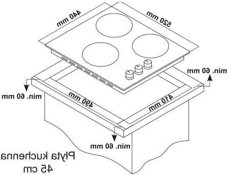 Zestaw 45cm. Kernau: płyta gazowa KGH4346.1TCIB + piekarnik elektryczny KBO0946PTB