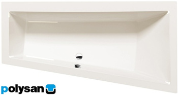 Wanna asymetryczna Polysan Andra R 78771.40, 180x90x45cm, prawa, beżowy