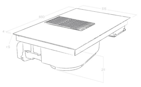 Kod na rabat 500,-: rabat500 - Płyta indukcyjna z okapem Elica Nikolatesla Libra WH/F/83 (pochłaniacz)