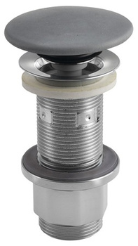 Korek umywalkowy Sapho FG917 5/4'', klik-klak, szary mat