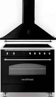 Zestaw Vestfrost: okap przyścienny VE-90RSABK + kuchnia elektryczna VC-993WNPIBK