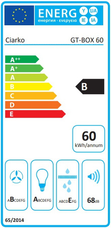 Okap podszafkowy / do zabudowy Ciarko GT-BOX czarny