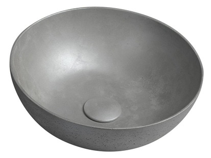 Umywalka betonowa, nablatowa Sapho Formigo FG319 srebrny mat