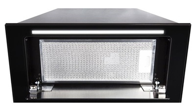 Okap podszafkowy / do zabudowy Toflesz Linea Glass Gest 60 czarny 850m3/h