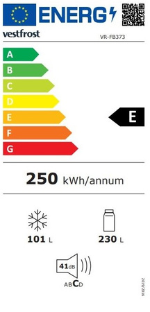 Lodówka wolnostojąca retro Vestfrost VR-FB373-2E2BM Art Collection Fryderyk Chopin + odkurzacz VF-VM4001WB AQUA