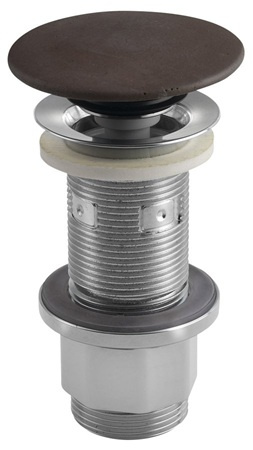 Korek umywalkowy Sapho FG915 5/4'', klik-klak, ciemnobrązowy mat