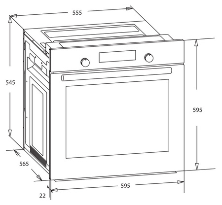 Piekarnik gazowy do zabudowy Freggia 60cm. OGSB64X inox