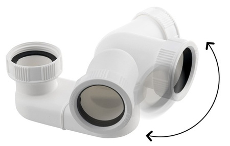 Półsyfon niski Polysan 72693, 6/4", wysokość 105mm, DN40