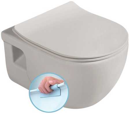 Miska wisząca WC Sapho Brilla 100614-114 rimless, 36,5x53cm, latte mat