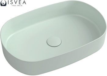Umywalka ceramiczna nablatowa Isvea Italy Infinity 10NF65055-2T miętowy