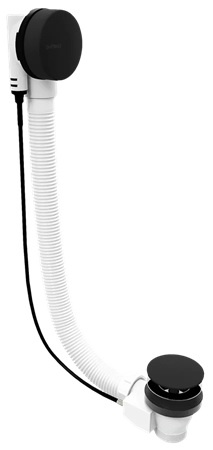 Zestaw odpływowy z korkiem aut. Polysan 71850.21, korek 72mm, czarny mat