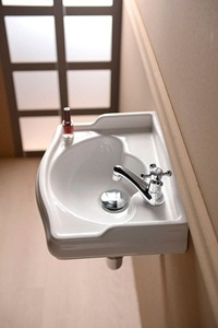 Umywalka ceramiczna retro Kerasan 103301DX otwór na baterię z prawej strony, bez przelewu