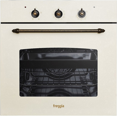 Piekarnik gazowy do zabudowy retro 60cm. Freggia OMRB66CH szampański