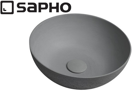 Umywalka betonowa, nablatowa Sapho Formigo FG317 szary mat