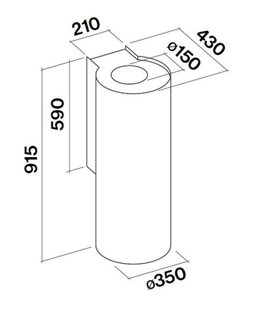 Okap kominowy / przyścienny Falmec Polar White 35cm