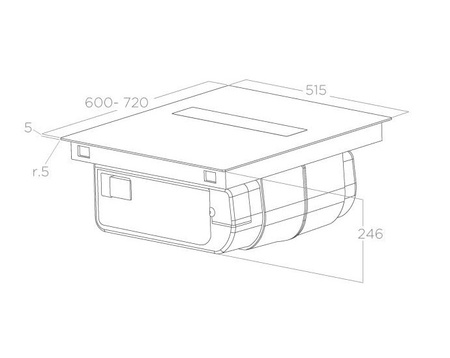 Kod na rabat 500,-: rabat500 - Płyta indukcyjna z okapem Elica Nikolatesla Fit BL/A/72 (wyciąg)