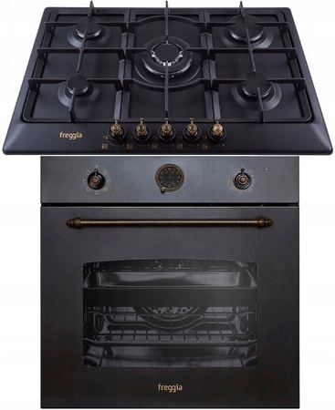 Zestaw retro Freggia: płyta gazowa HR750VGTAN + piekarnik elektryczny OERD67AN