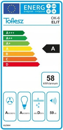 Okap sufitowy Toflesz Elit 96 czarny 900m3/h turbina wewnętrzna