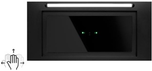 Okap podszafkowy / do zabudowy Toflesz Lumino Gest 60 czarny mat/czarny 850m3/h