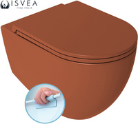 Miska wisząca WC Isvea Italy Infinity 10NF02004-2U rimless, 36,5x53cm, terracotta