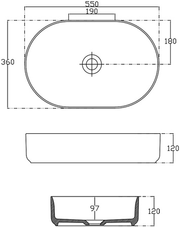 Umywalka ceramiczna nablatowa Isvea Italy Infinity 10NF65055-2S różowy