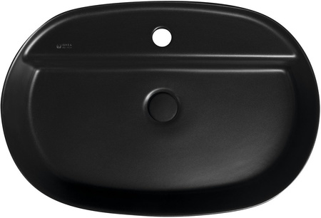Umywalka ceramiczna nablatowa Isvea Italy Infinity 10NF65060-2N czarny mat