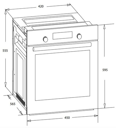 Zestaw 45cm MPM: płyta gazowa MPM-45-GMH-16 + piekarnik elektryczny MPM-45-BO-20