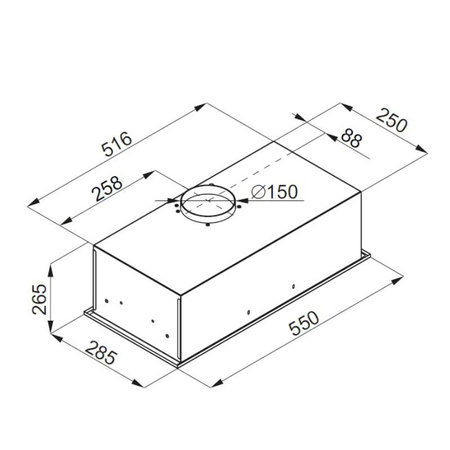 Okap podszafkowy / do zabudowy Globalo Pimotion 60.1 Black Gest