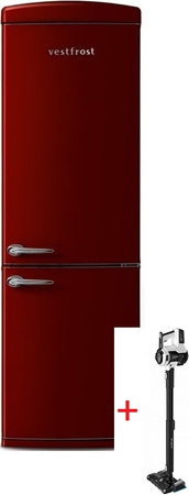 Lodówka wolnostojąca retro Vestfrost VR-FB373-2E2BR + odkurzacz VF-VM4001WB AQUA