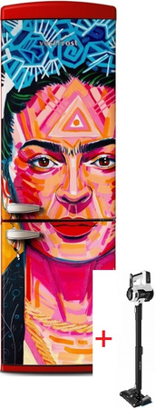 Lodówka wolnostojąca retro Vestfrost VR-FB373-2E2RD Art Collection Frida Kahlo + odkurzacz VF-VM4001WB AQUA