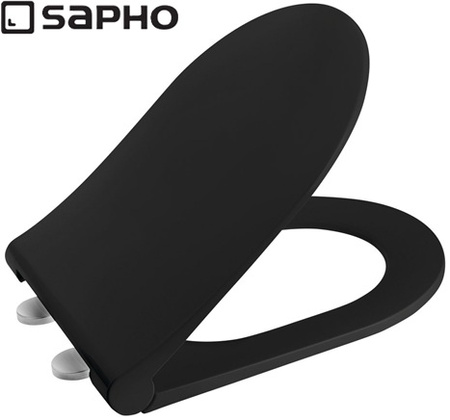 Deska WC Sapho Brilla 100787-110 Soft Close, duroplast, czarny mat