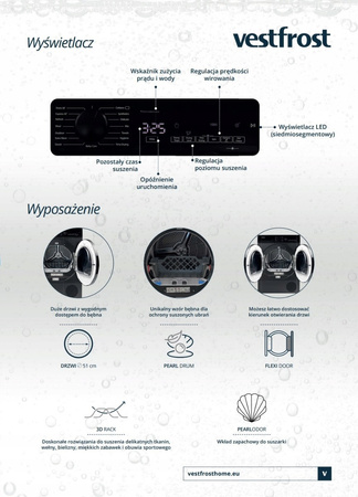 Suszarka wolnostojąca Vestfrost VT-FD42HN90EU Inverter