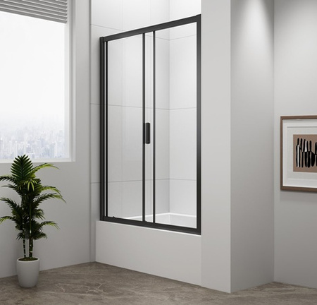 Drzwi prysznicowe Polysan Deep Black MD1116B 110x165cm, szkło czyste