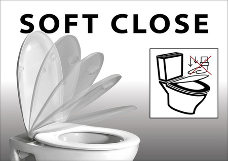 Deska WC Sapho Paco PCS1012 Soft Close, duroplast, biały