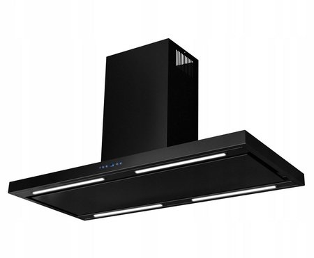 Okap wyspowy Toflesz Etna Isla Lux 120 czarny mat 850m3/h