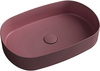 Umywalka ceramiczna nablatowa Isvea Italy Infinity 10NF65055-2R maroon red mat