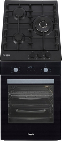 Zestaw 45cm. Freggia: płyta gazowa HH430VGTB + piekarnik elektryczny OESF45B