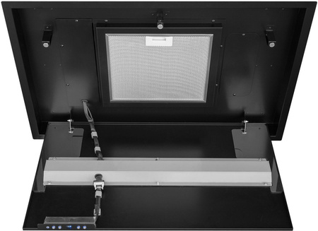 Okap sufitowy Toflesz Empire 90 czarny mat 850m3/h turbina zewnętrzna