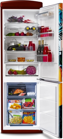 Lodówka wolnostojąca retro Vestfrost VR-FB373-2E2BR Art Collection Frida Kahlo + odkurzacz VF-VM4001WB AQUA