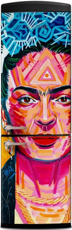 Lodówka wolnostojąca retro Vestfrost VR-FB373-2E2BM Art Collection Frida Kahlo + odkurzacz VF-VM4001WB AQUA