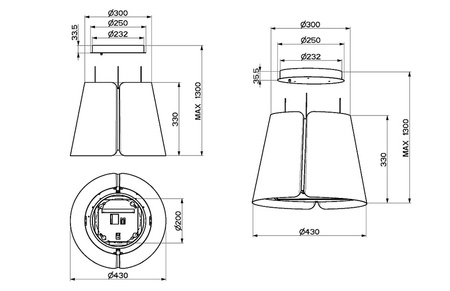 Okap wyspowy Faber Beat F45/2 WH Matt 345.0612.338