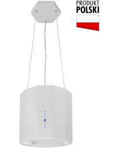 Okap wyspowy Toflesz Polaris Mini 850m3/h biały + pilot