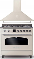 Zestaw Vestfrost: okap przyścienny VE-90RSABG + kuchnia gazowo-elekryczna VC-993WNPBG