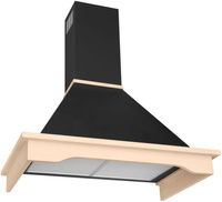 Okap przyścienny / kominowy Toflesz Rustical Country 60 czarny mat 500m3/h