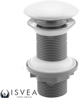 Korek umywalkowy, ceramiczny Isvea Italy 38TP0166I bez przelewu, biały mat