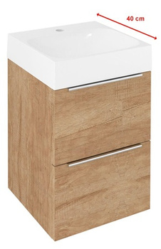 Zestaw Sapho Emona: szafka EM040-2222 + umywalka narożna EN040R