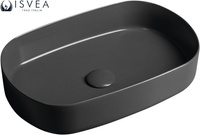 Umywalka ceramiczna nablatowa Isvea Italy Infinity 10NF65055-2C antracyt